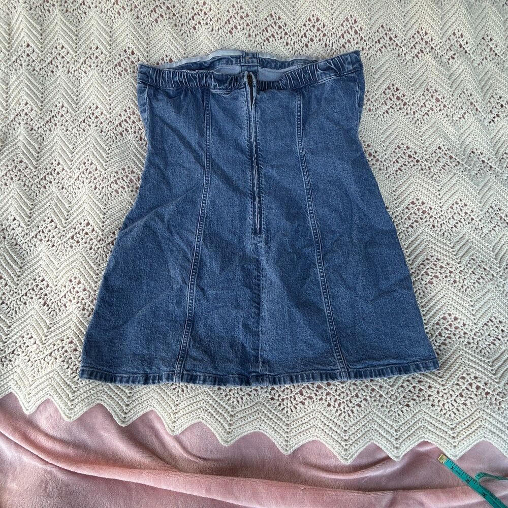 Abercrombie Jean Dress XL Sleeveless Y2K Baddie Indie Sleaze Western Streetwear - Picture 4 of 5